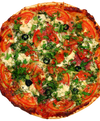Pizza With Tomatoes And Greens