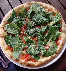 Spinach Margarita Pizza