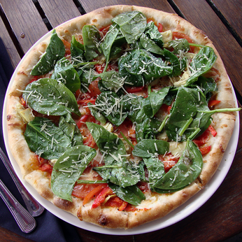 Spinach Margarita Pizza