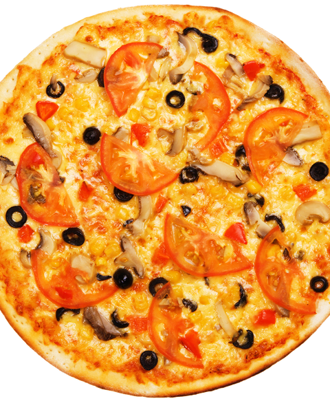 Whole Pizza With Tomatos